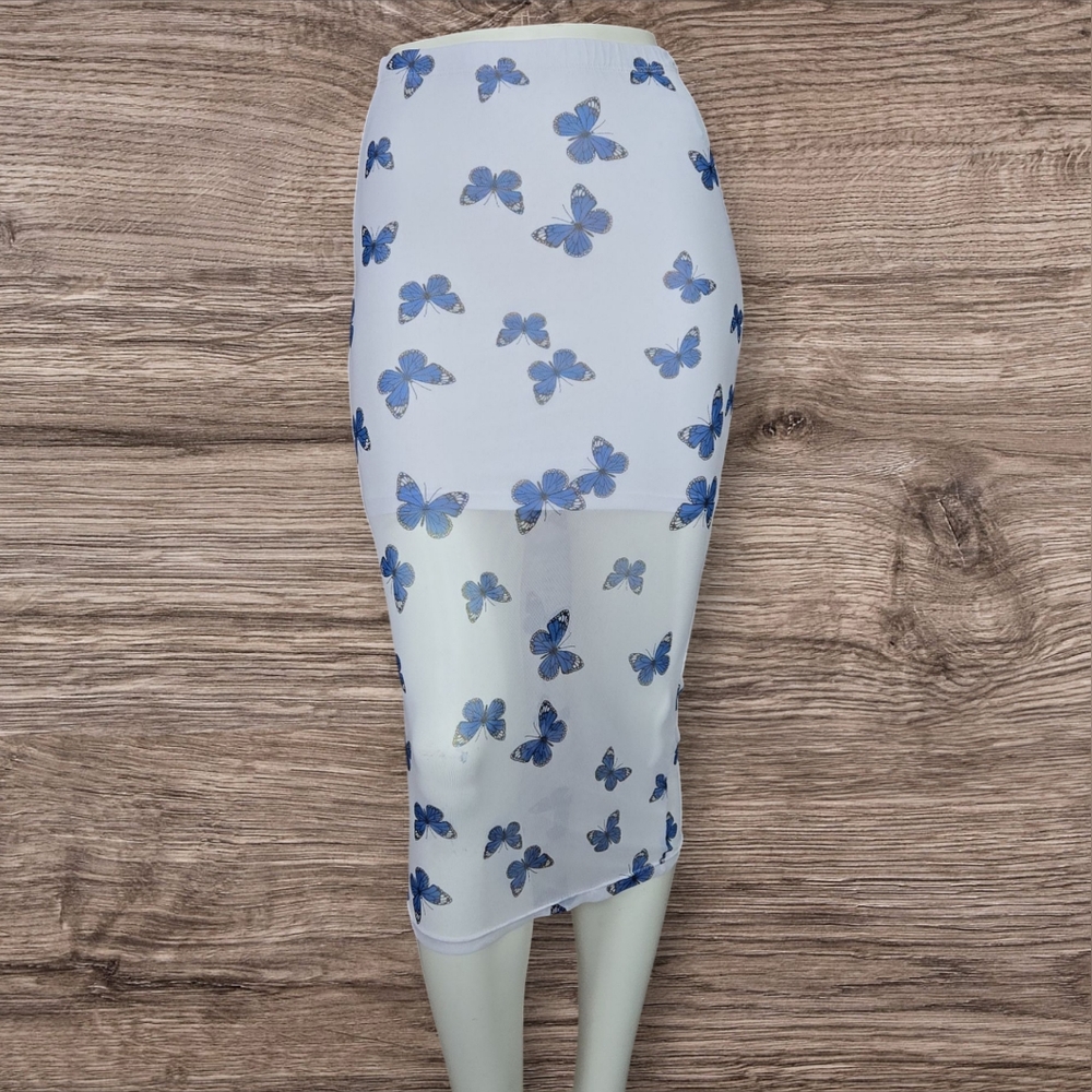 Rue21 butterfly pencil midi skirt